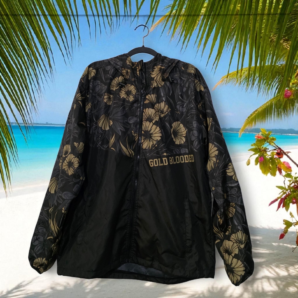 Golden State Warriors Hooded Windbreaker From Adapt -Gold Blooded Size Large